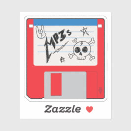 Adesivo Disco Flexível Retro de Música MP3