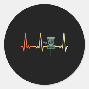 Adesivo Disco Golfe Retro Heartbeat