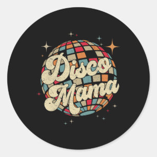 Adesivo Disco Mama 70, anos 80 do Disco, era "Vintage" Mãe