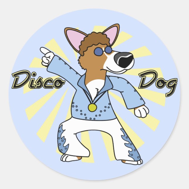 Adesivo Disco Pembroke Welsh Corgi (Frente)