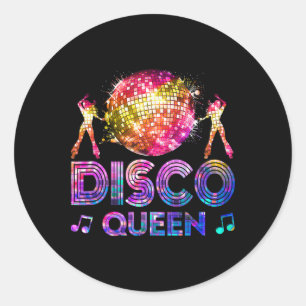 Adesivo Disco Queen - Anos setenta Vintage da Disco Themed