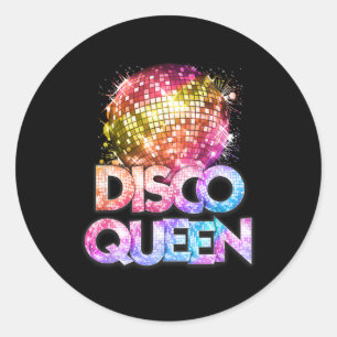 Adesivo Disco Queen - Anos setenta Vintage da Disco Themed