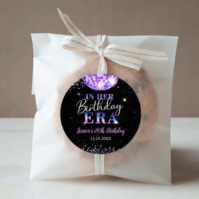Adesivo Disco Roxo Em Sua Festa De Aniversário (Criador carregado)