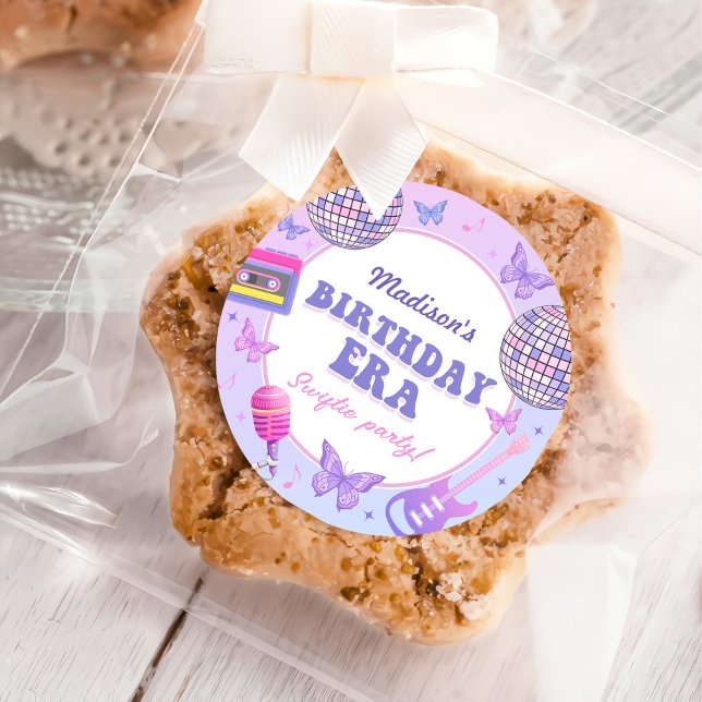 Adesivo Disco Roxo No Meu Aniversário (Criador carregado)