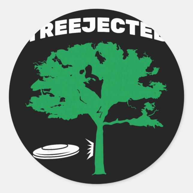 Adesivo Disco Voador de Disc Golf Treejected  (Frente)