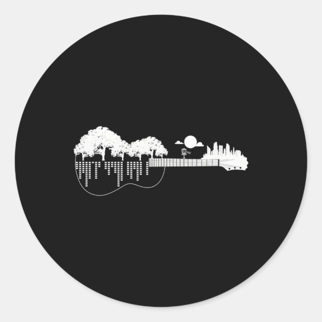 Adesivo Disco voador de Golf Disco Golf Guitarra (Frente)