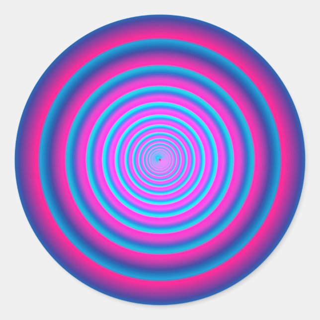 Adesivo Disco Vortex Circular Louco Fuzzy Hipnótico (Frente)