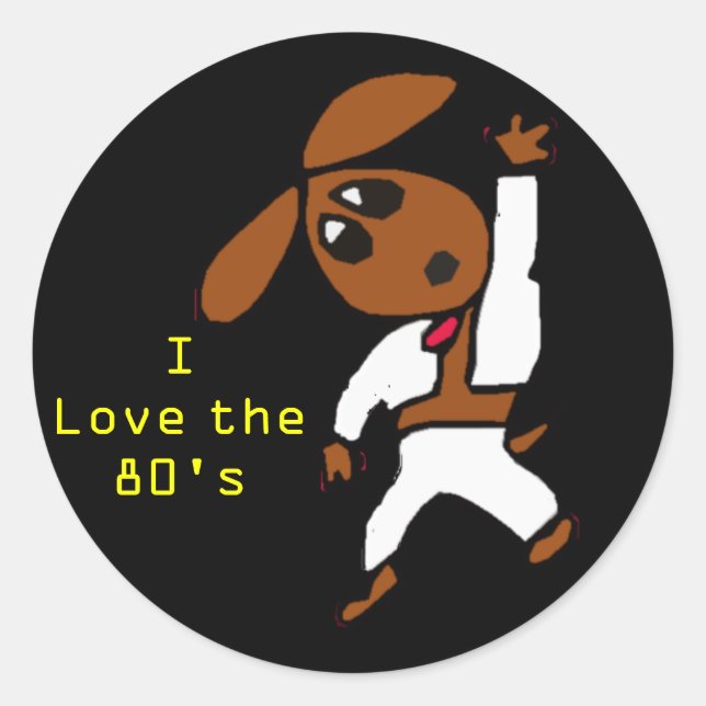 Adesivo discodox, eu adoro a anos 80 (Frente)