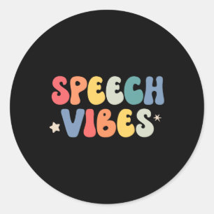 Adesivo Discurso Terapêutica Vibes Linguagem Patologista E