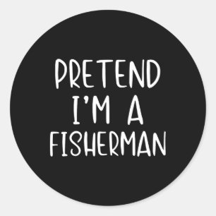 Adesivo Disfarce de Pescador Falso Fantasia Halloween Simp