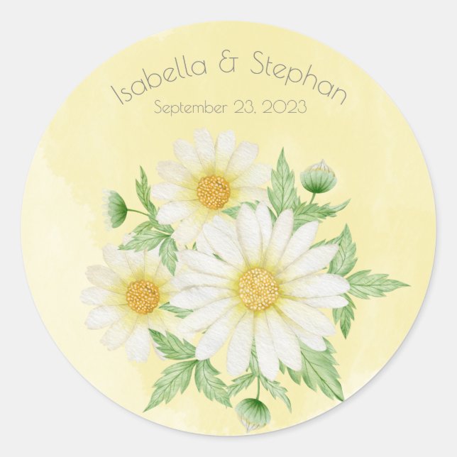Adesivo Disias White Yellow Floral Typografia (Frente)