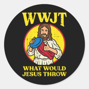 Adesivo Disk Golf Wwjt O Que Jesus Jogaria Homens Frisbee?