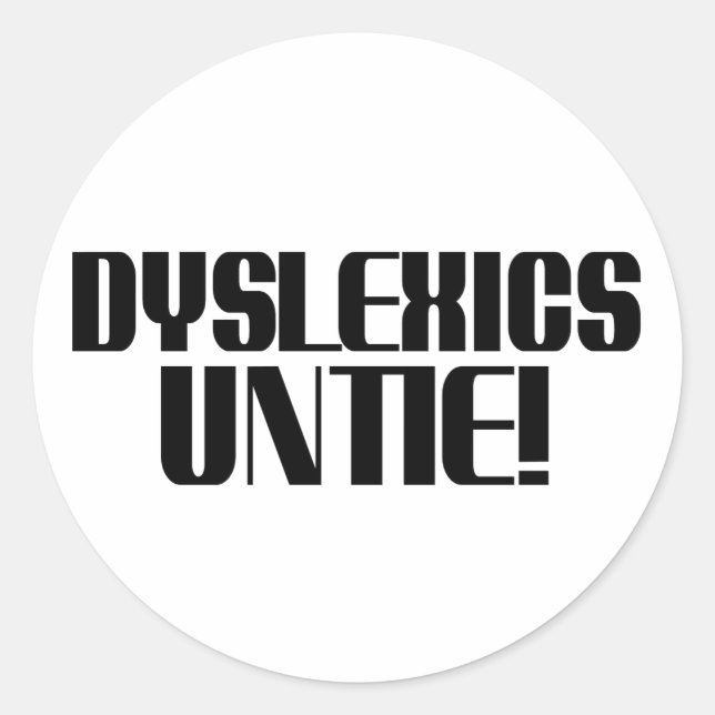 Adesivo Dislexia Folha adesiva desamarrada (Frente)