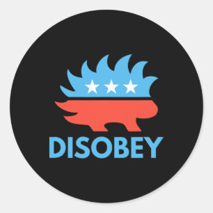 Adesivo Disobey Libertarian Porcupine Resiste Tyranny Gift