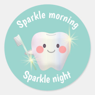 Adesivo Dissipador de Dente Feliz de Higiene Dental