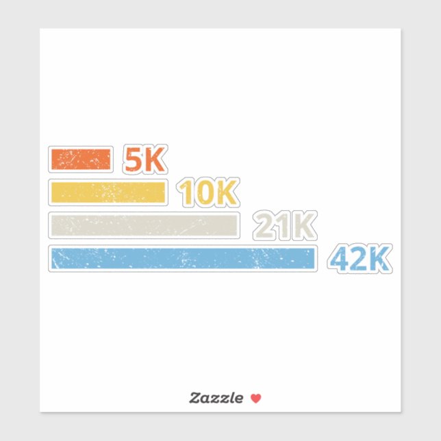 Adesivo Distâncias de Execução II - 5.000 10.000 21.000 42 (Folha)