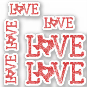 Adesivo Distante Texas Love Raider Red Custom-Cut