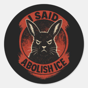 Adesivo Distintivo Coelhos Desaprovadores – Abolição ICE