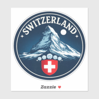 Adesivo Distintivo da Herança do Matterhorn da Suíça