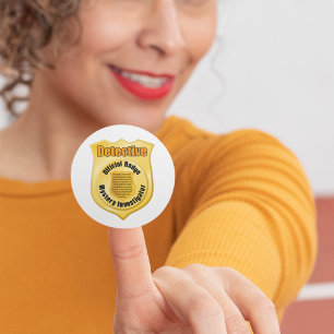Adesivo Distintivo Oficial de Detetive Mistério Investigad