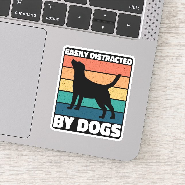 Adesivo Distraído Facilmente Por Cães Cachorros Cachorros  (Detalhe)