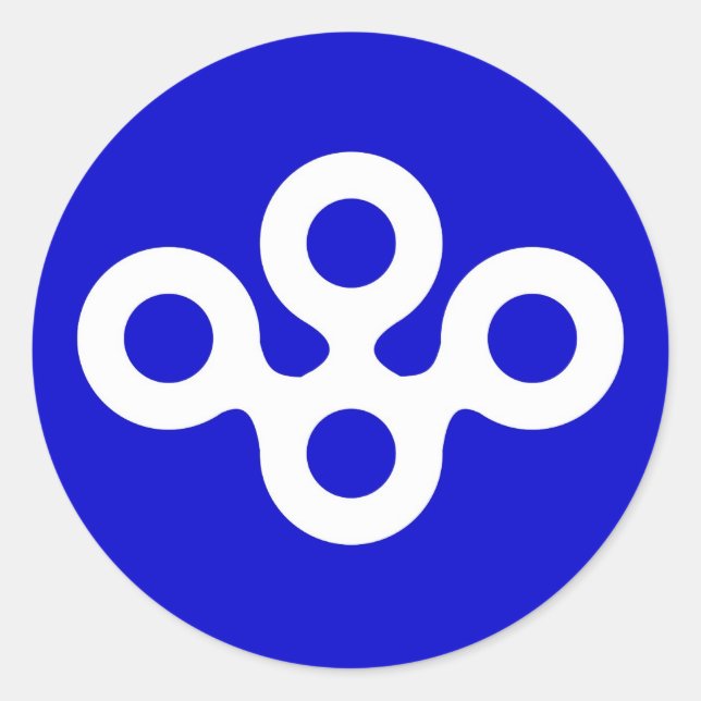 Adesivo distrito de osaka, região de prefeitura do japão (Frente)