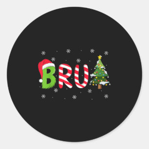 Adesivo Dito de Natal Bruh Irmão Engraçado Homens Meninos