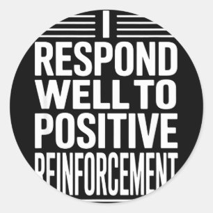 Adesivo Dito engraçado, eu respondo a reforço positivo F