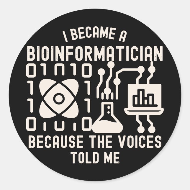 Adesivo Ditos de Bioinformática, Phd em Bioinformática8 (Frente)