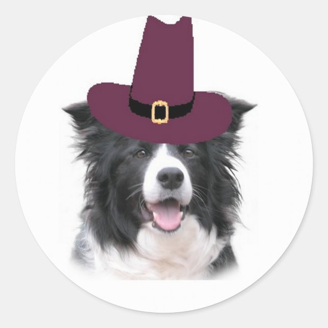 Adesivo Ditzy Dogs~Border Collie Sticker~Ação de Graças (Frente)