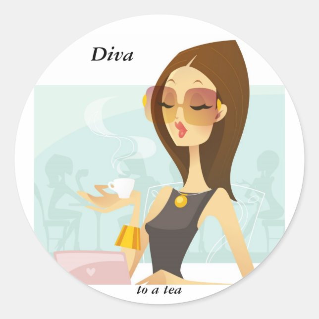 Adesivo Diva Cafe Stickers (Frente)