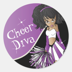 Adesivo Diva Cheerleader em roxo