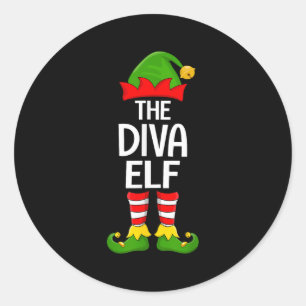 Adesivo Diva Elf Matching Family Elf Squad Girls