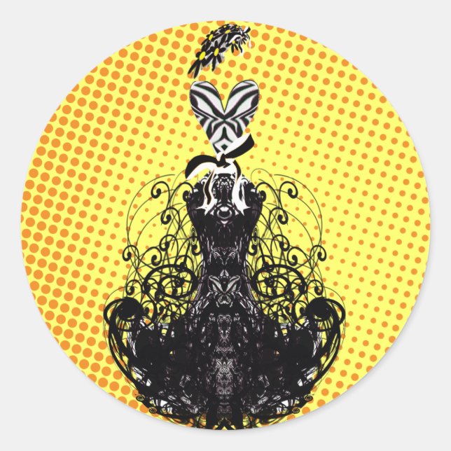 Adesivo Diva Fashion Sticker - Laranja (Frente)