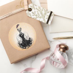 Adesivo Diva Fashion Sticker Orange Retro Pontos