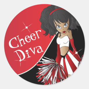 Adesivo Diva Girl 📣 Cheerleader Vermelho