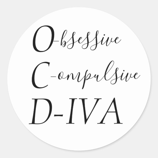 Adesivo "DIVA Obsessiva Compulsiva" (Frente)