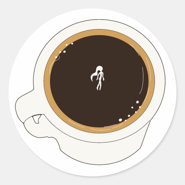 Adesivo Diver de Xícara de Café (Frente)