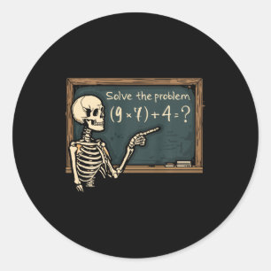 Adesivo Diversão 67 Meme Brainrot Piada Halloween Esquelet