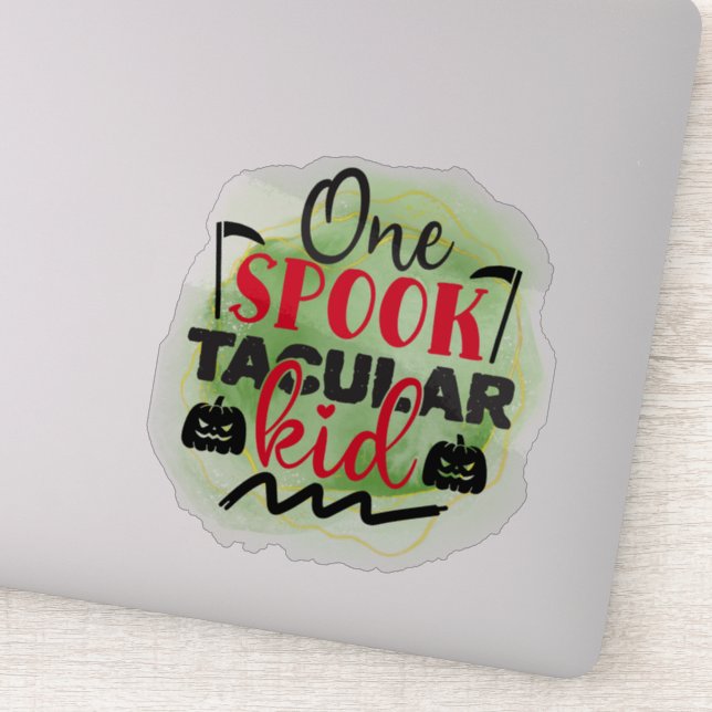 Adesivo Diversão, asquerosa citação do Dia das Bruxas (Detalhe)