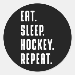 Adesivo Diversão Coma Hockey Com Sono Repete Gráfico Diver