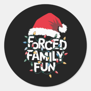Adesivo Diversão da família forçada Natal sarcástico Engra