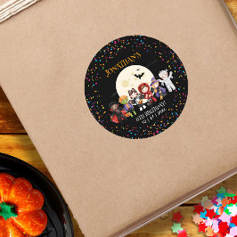 Adesivo Diversão das crianças do Halloween Festa de aniver