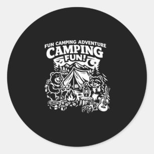 Adesivo Diversão de acampamento aventura engraçada fogueir