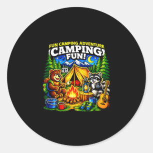 Adesivo Diversão de acampamento aventura engraçado fogueir