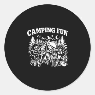 Adesivo Diversão de acampamento aventura engraçado fogueir