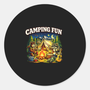 Adesivo Diversão de acampamento aventura engraçado fogueir
