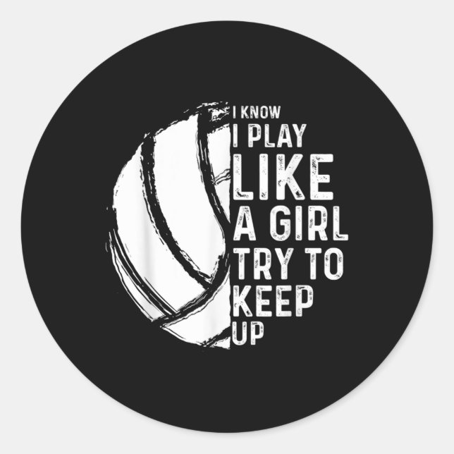 Adesivo Diversão de Design de Voleibol Mulheres Jovens Esp (Frente)