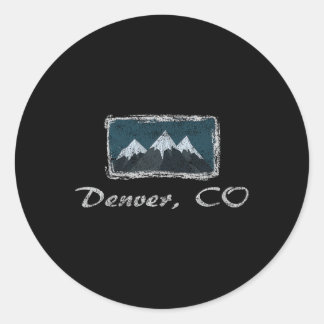 Adesivo Diversão de esqui de inverno em Denver Colorado an