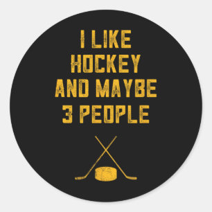 Adesivo Diversão De Hockey Para Homens Eu Gosto De Hockey